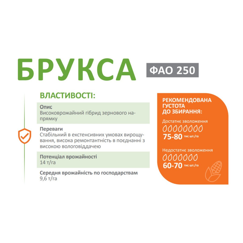 Кукурудза Брукса DeMARCUS ФАО 250